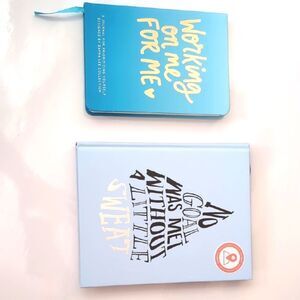 Blue Motivational Journals Fitness Self Reflection Set Of 2